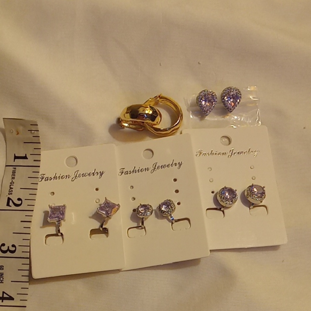 Elegant Gold and Silver Earring Set